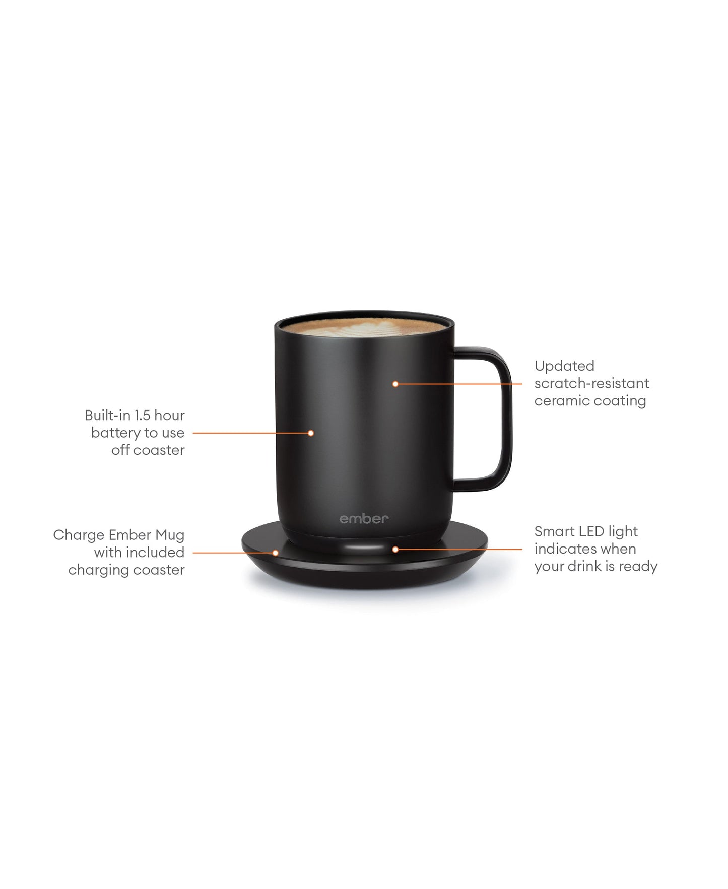 Elektrisk kaffemugg Svart V2, 295ml - Glöd