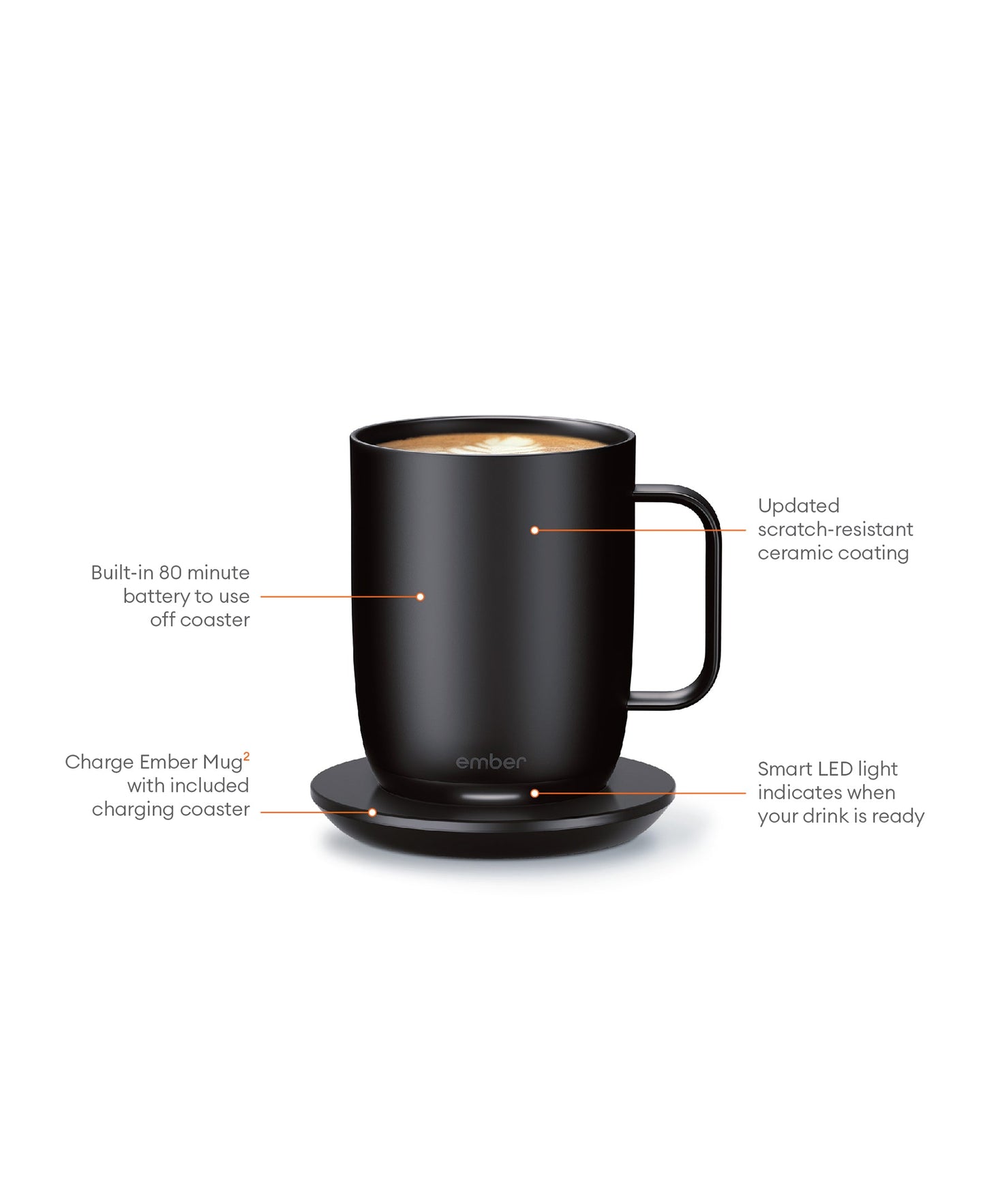 Elektrisk Kaffemugg Svart V2 - 414ml - Ember