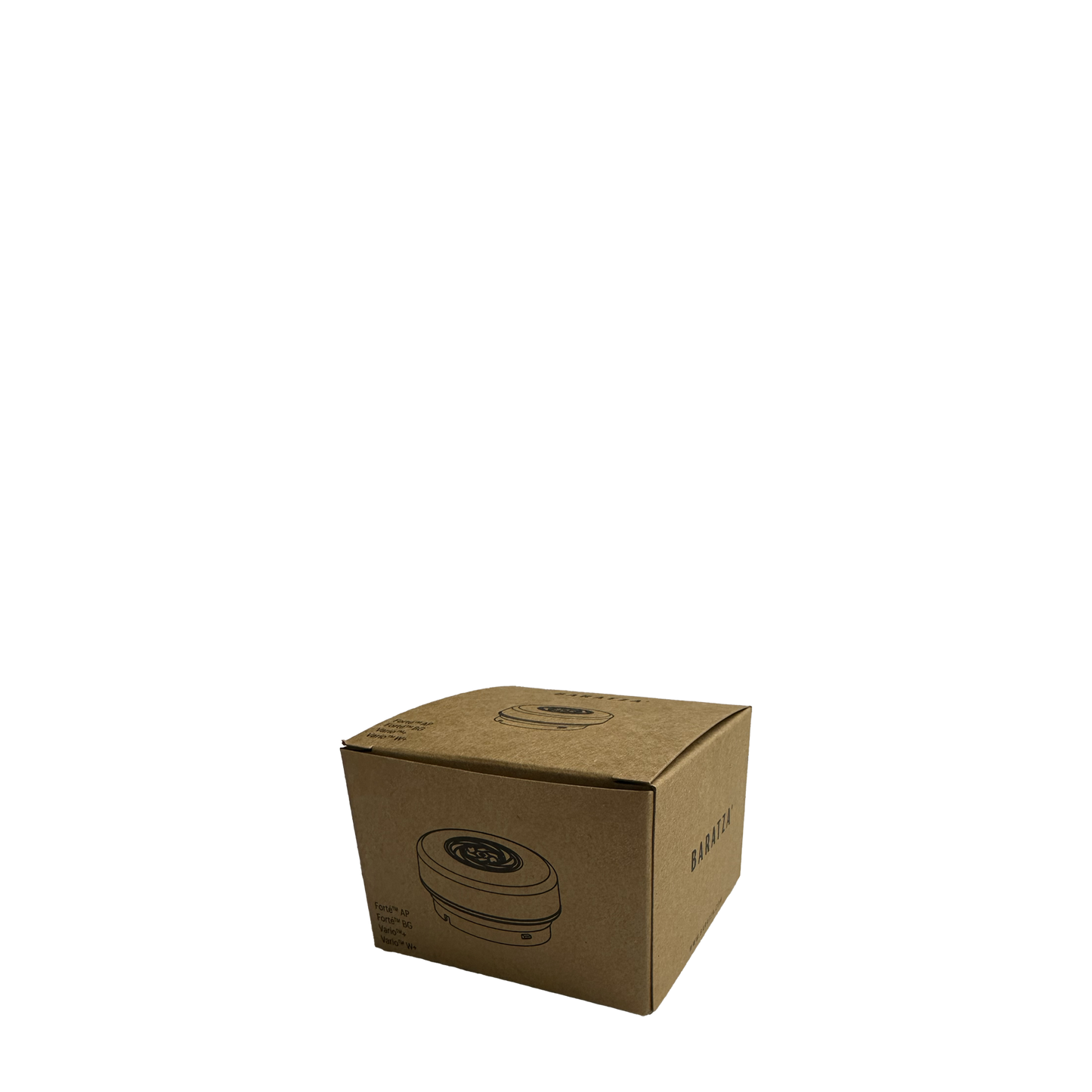 Svart kort endosbehållare - Flat Burr