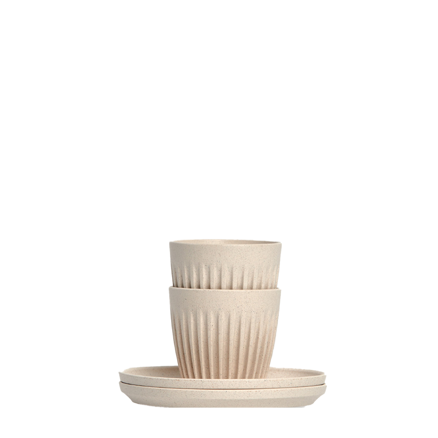 Mugg 3oz Natural Espresso Set om 2 - Huskee