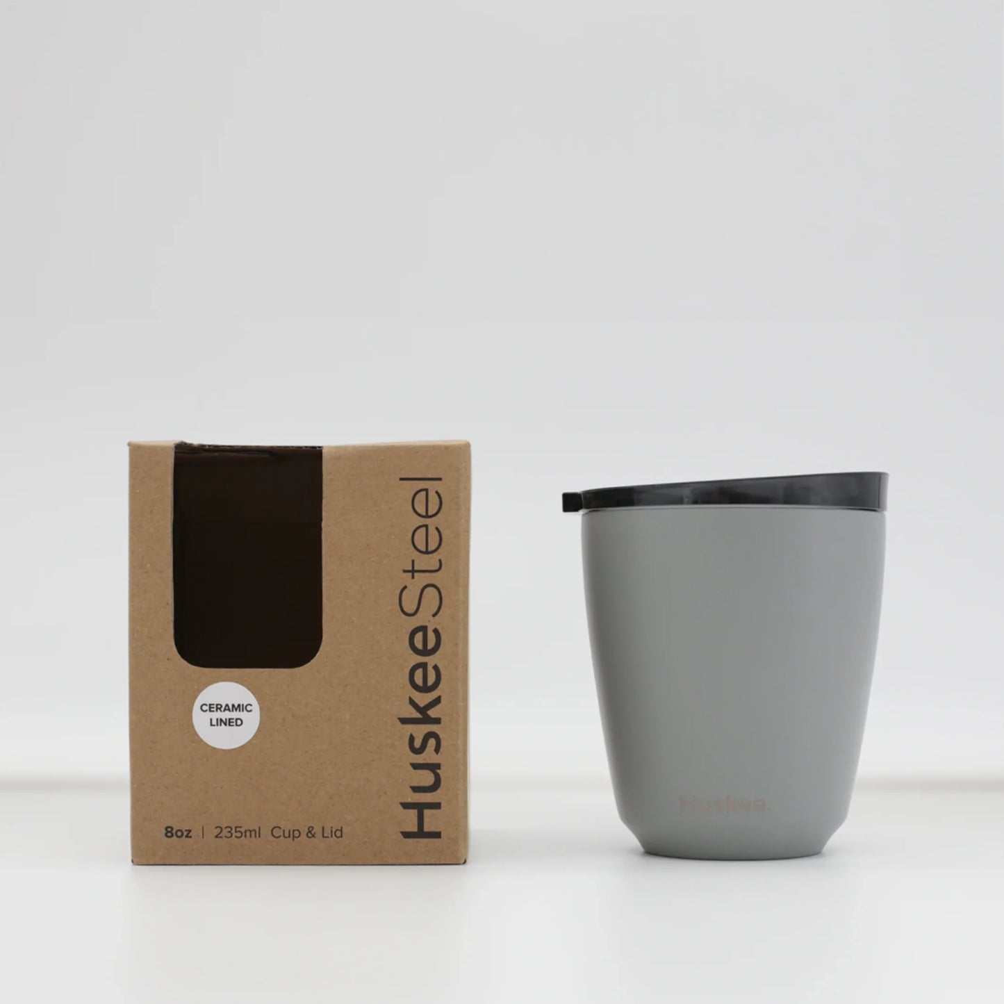 Steel Mug & Lid 8oz Slate