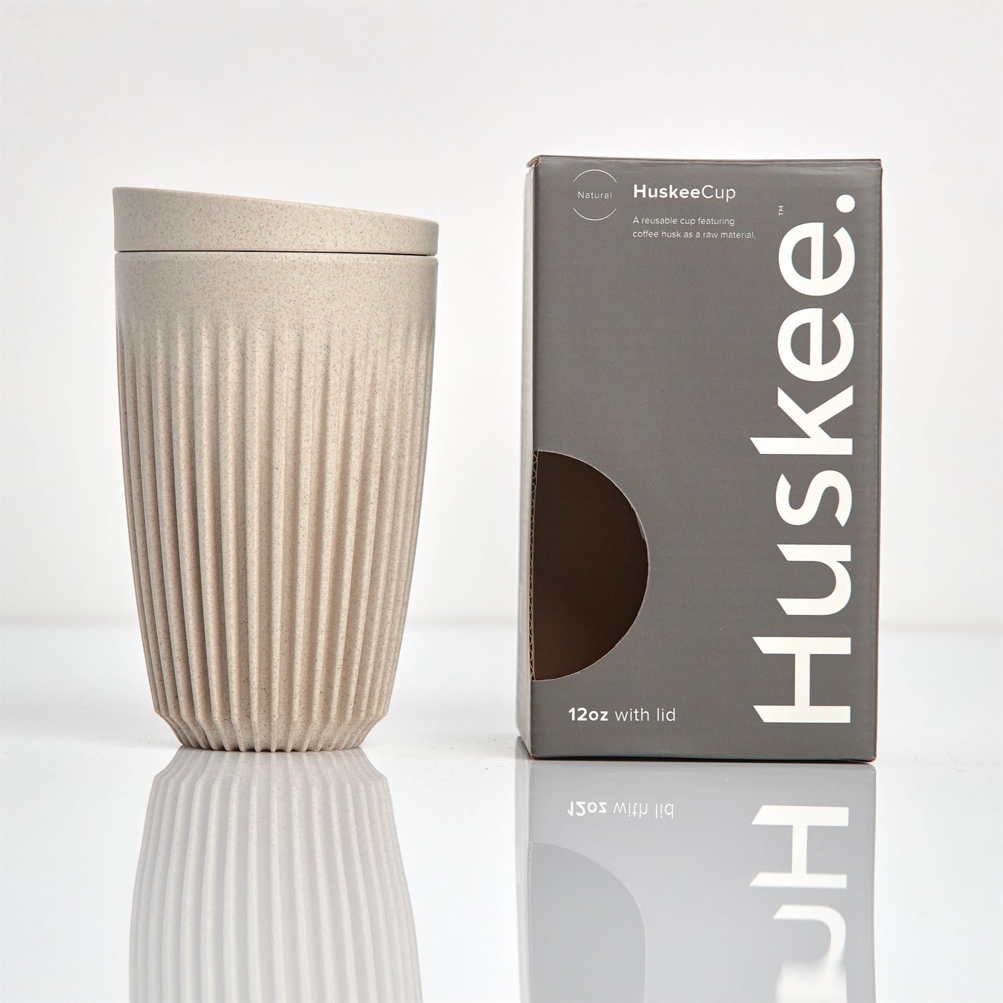 Huskeekopp - Naturellfärgad 350ml 1-pack med lock