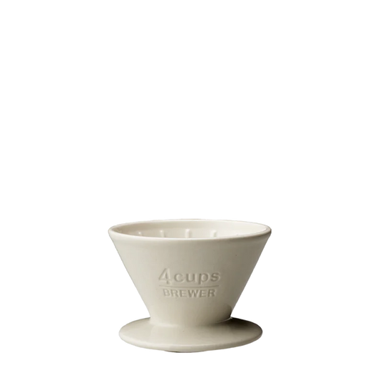 Slow Coffee Style bryggare 4 koppar porslin vit - Kinto