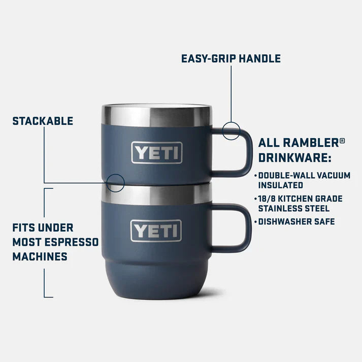 Rambler Stackable Cup 177ml 2pk - White