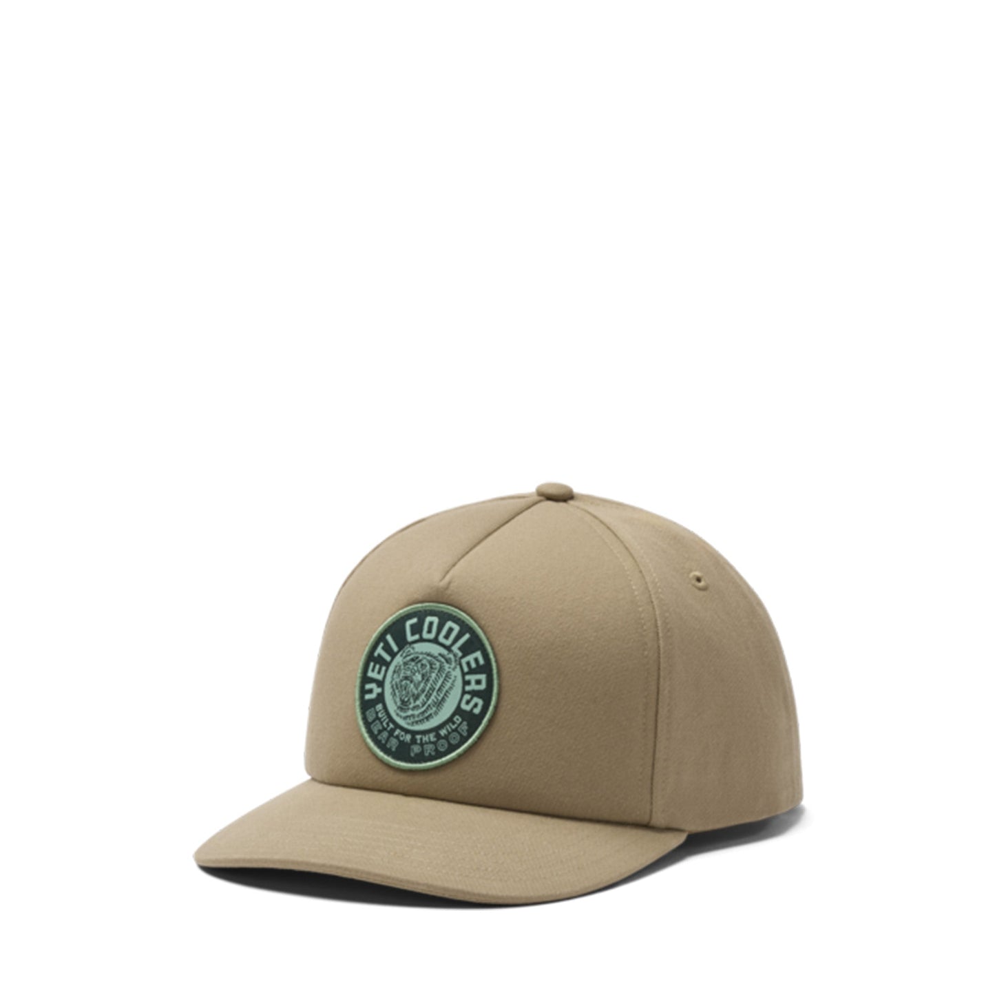 Bear Woven Flat Brim Snapback Cap