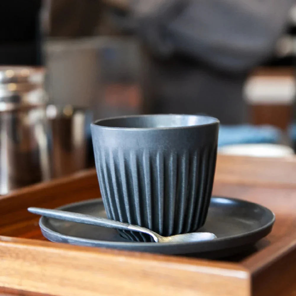 Mugg 3oz Charcoal Espresso Set om 2 - Huskee