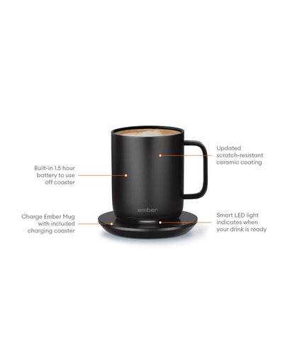 Elektrisk kaffemugg Svart V2, 295ml - Glöd