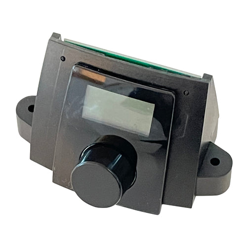 V+ displayenhet med ratt installerad