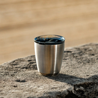 Steel Cup & Lid 8oz Brushed Steel