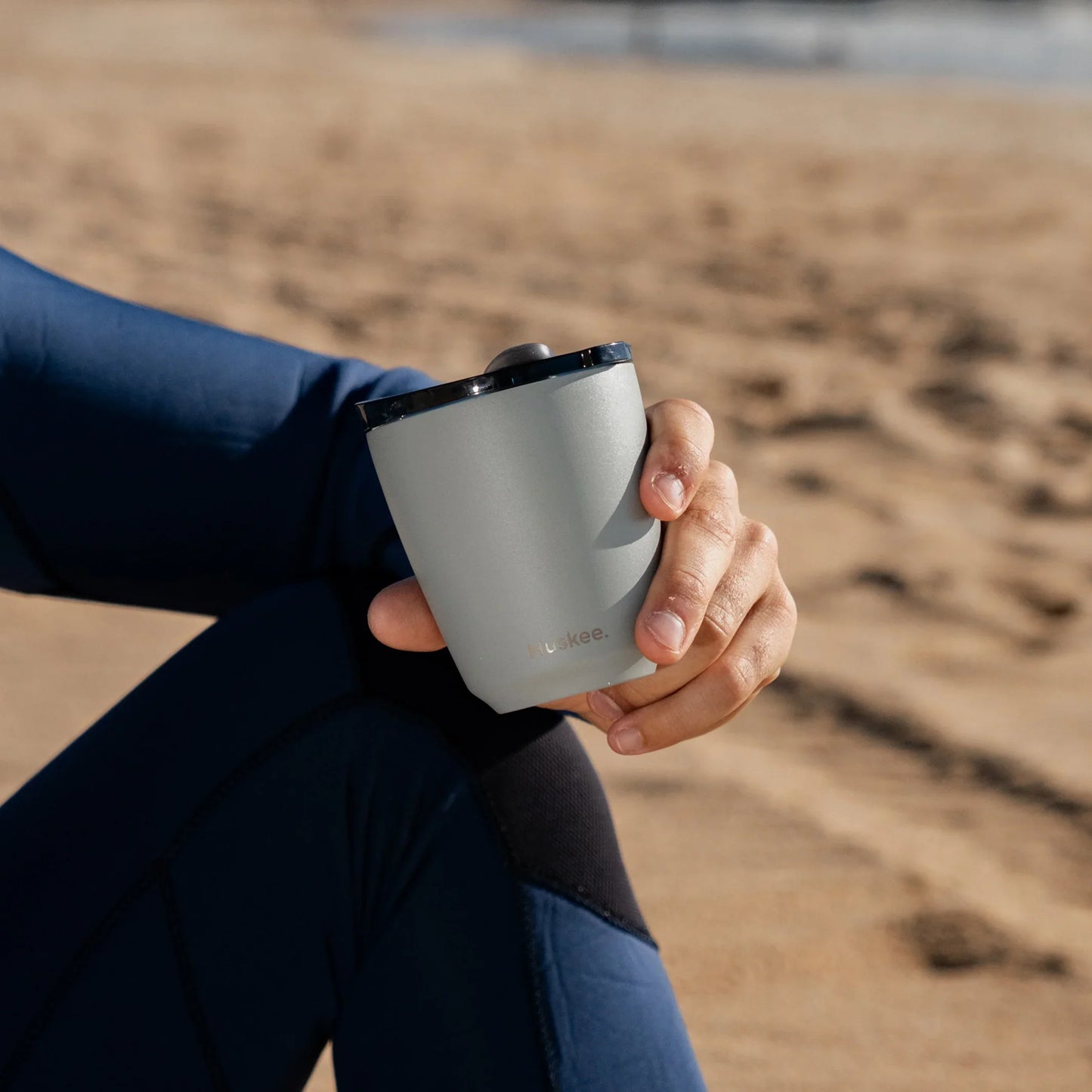 Steel Mug & Lid 8oz Slate