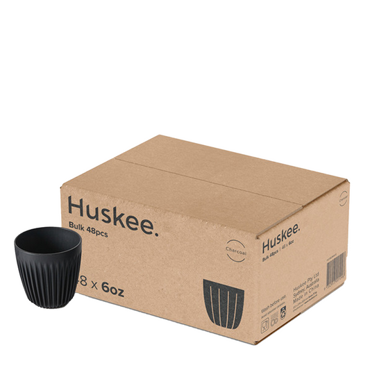 Mugg 6oz Charcoal 48st - Huskee