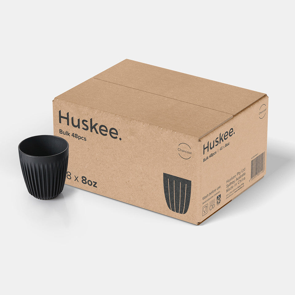 Mugg 8oz Charcoal 48st - Huskee