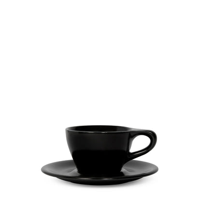 Porcelain Black Lino Dbl Cappuc 6oz /18cl