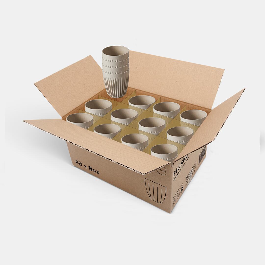 Mugg 8oz Natural 48st - Huskee