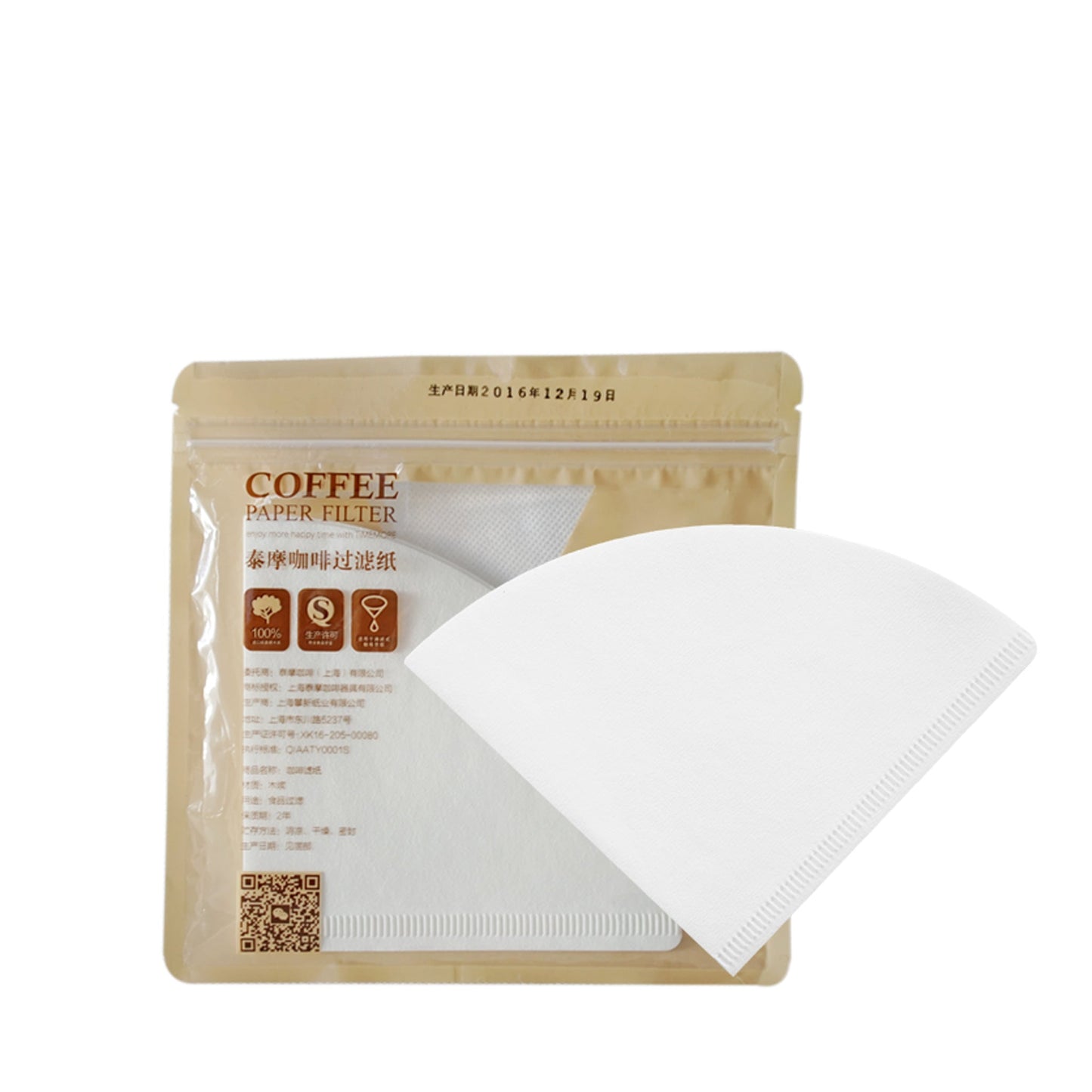 Filterpapper V60 Storlek 1 100st - Timemore